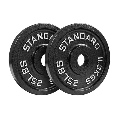 Steel Olympic Plates 175Lb Set - Olympic Standard Premium Coated 2.5Lb, 5Lb, 10Lb, 25Lb, 45Lb Pairs for Weight Lifting Powerlifting