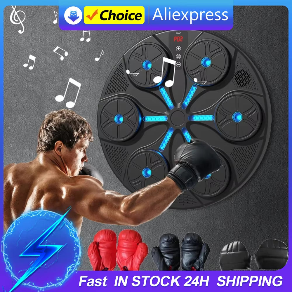 Type C Music Boxing Machine Music Boxing Puncher USB Charging Smart Bluetooth-Compatible Boxing Machine with Gloves for Home Gym