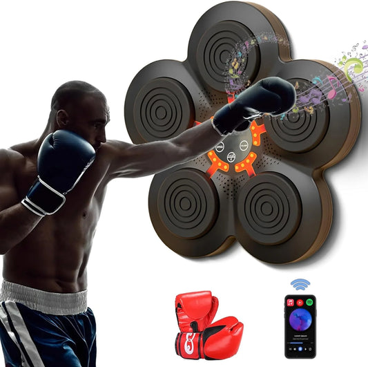 Music Boxing Machine, Electronic Boxing Training Equipment for Speed and Agility Training, Smart Boxing Machine Trainer with Boxing Gloves for Varied Workouts